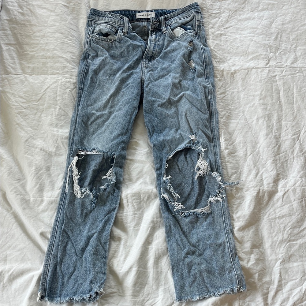 Flying Monkey Distressed Blue Jeans